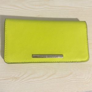 Steve Madden Neon Yellow Bifold Wallet/Clutch